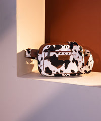 Wrangler Cow Print Fanny Pack Black Brown