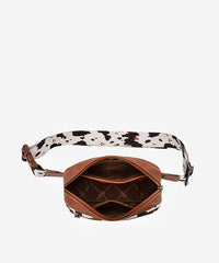 Wrangler Cow Print Fanny Pack Brown
