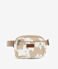 Wrangler Cow Print Fanny Pack Tan