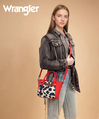 Wrangler Cow Print Mini Tote Bag Red