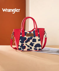 Wrangler Cow Print Mini Tote Bag Red