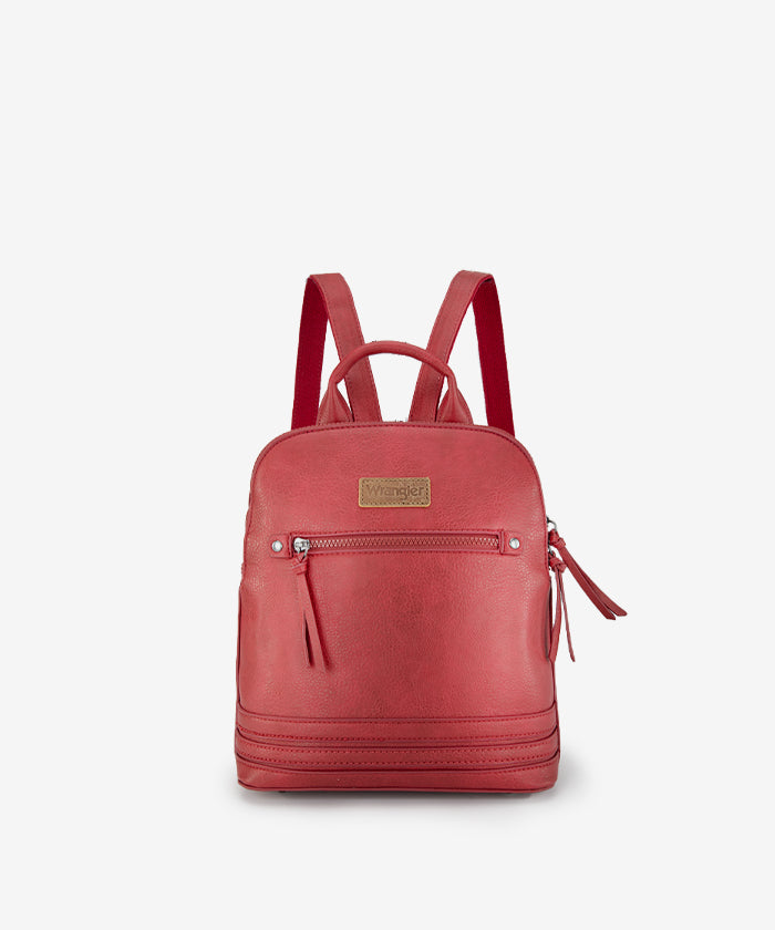 Wrangler Dome Zippered Backpack Burgundy