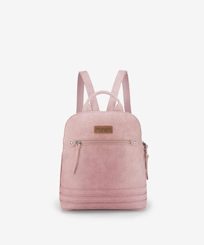 Wrangler Dome Zippered Backpack Dark Pink