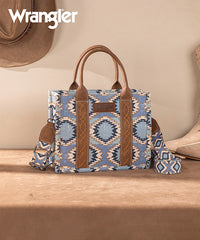 Wrangler Dual Sided Print Canvas Tote Bag Jean