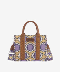 Wrangler Dual Sided Print Canvas Tote Bag Purple
