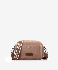Wrangler Dual Zipper Stitch Crossbody Bag Khaki