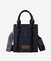 Wrangler Embossed Top Handle Mini Crossbody Black
