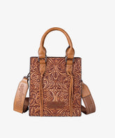 Wrangler Embossed Top Handle Mini Crossbody Light Brown