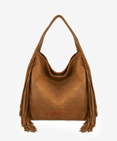 Wrangler Fringe Studded Hobo Bag Brown