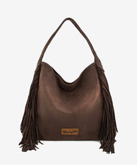 Wrangler Fringe Studded Hobo Bag Coffee
