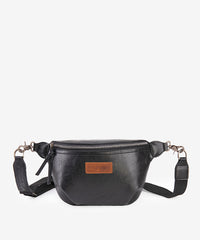 Wrangler Full Grain Leather Fanny Pack Black