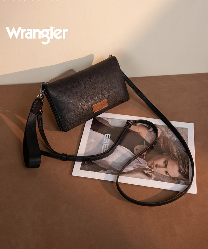 Wrangler Leather Printed Wristlet Black