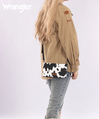 Wrangler Leather Printed Wristlet Cowprint black