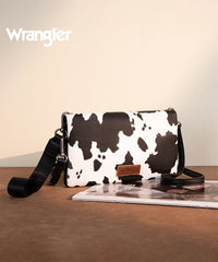 Wrangler Leather Printed Wristlet Cowprint black