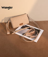 Wrangler Leather Printed Wristlet Khaki