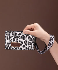 Wrangler Leopard Print Card Holder Black