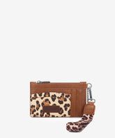 Wrangler Leopard Print Card Holder Brown