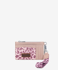 Wrangler Leopard Print Card Holder Pink