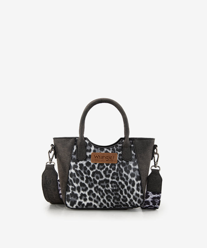 Wrangler Leopard Print Tote Bag Black