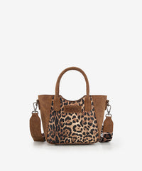 Wrangler Western Leopard Print Tote Bag Brown