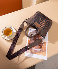 Wrangler Leopard Print Tote Bag Coffee