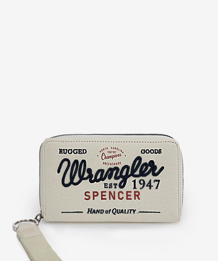 Wrangler Letters Embroidered Canvas Wallet Montana West Montana Wrangler Letters Embroidered Canvas Wallet Montana West Montana