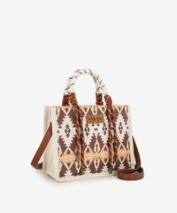 Wrangler Southwestern Print Rope Handle Tote Bag in Khaki