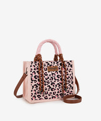 Wrangler Southwestern Print Rope Handle Tote Bag in Pink