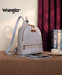 Wrangler Studded Zippered Backpack Grey