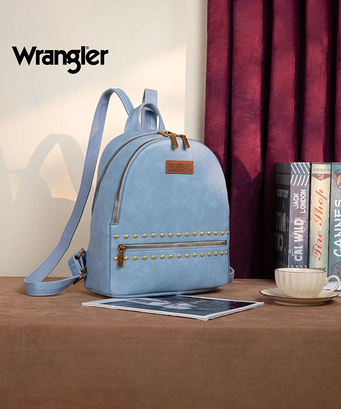 Wrangler Studded Zippered Backpack Jean
