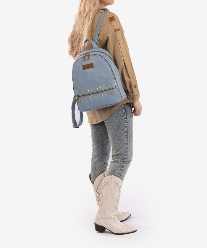 Wrangler Studded Zippered Backpack Jean