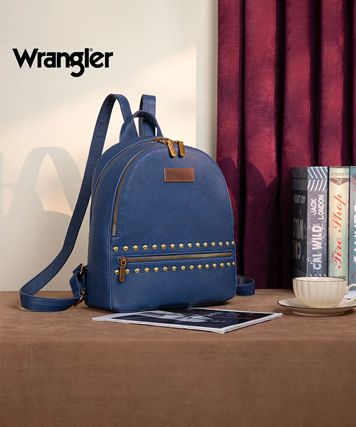 Wrangler Studded Zippered Backpack Navy