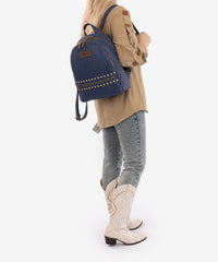 Wrangler Studded Zippered Backpack Navy