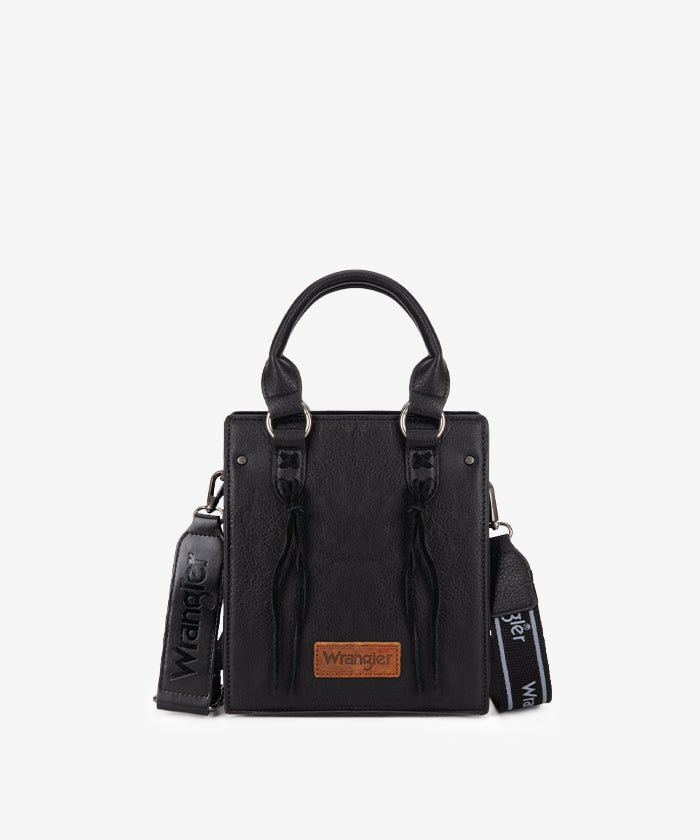 Wrangler Tassel Top Handle Crossbody Black