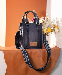 Wrangler Tassel Top Handle Crossbody Black