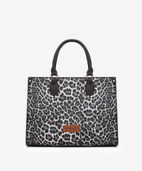 Wrangler Western All-over Leopard Print Wide Tote Bag Black