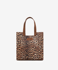 Wrangler Western Leopard Print Tote Bag Brown