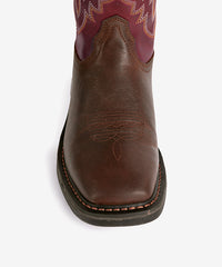 Men’s Wild Scarlet Bold Leather & Embroidered Shaft Western Boots