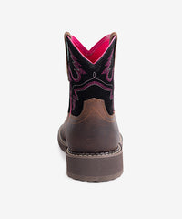 Women’s Velvet Night Western Fat Baby Boots with Embroidered