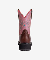 Women‘s Sunset Bloom Leather & Pink Suede Embroidered Boots