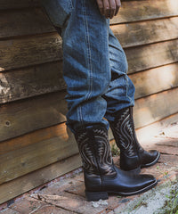 Men’s Black Rider Totem Embroidered Boots