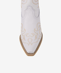 Women’s Ivory Bloom Embroidered Full-Grain Leather Boots