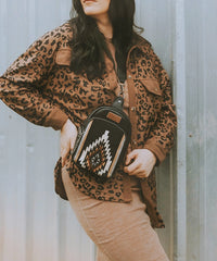 Wrangler Aztec Knitted Sling Bag