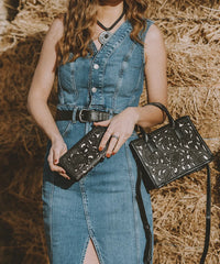 Trinity Ranch Floral Tooled Bifold Wallet