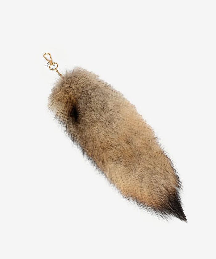 Montana West Faux Fur Keychain Tail | Fox Tail Bag Charm in KH