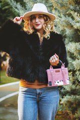 Wrangler Mini Cow Print Tote Bag