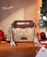 Wrangler Tooled Fringe Crossbody Bag