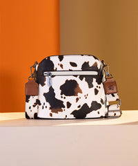 Wrangler Zippered Cow Print Crossbody Bag