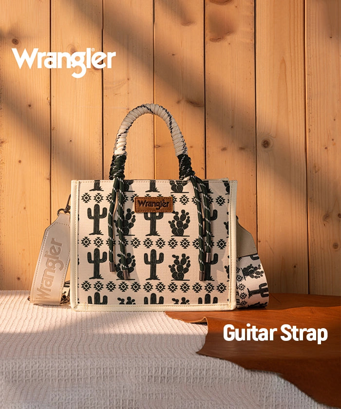 Wrangler Southwestern Print Rope Handle Tote Bag - Montana West