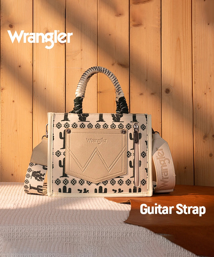 Wrangler Southwestern Print Rope Handle Tote Bag - Montana West